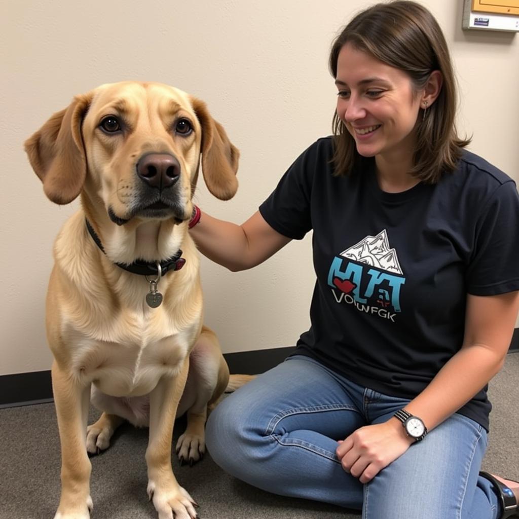  Blackfoot Humane Society Volunteer with dog