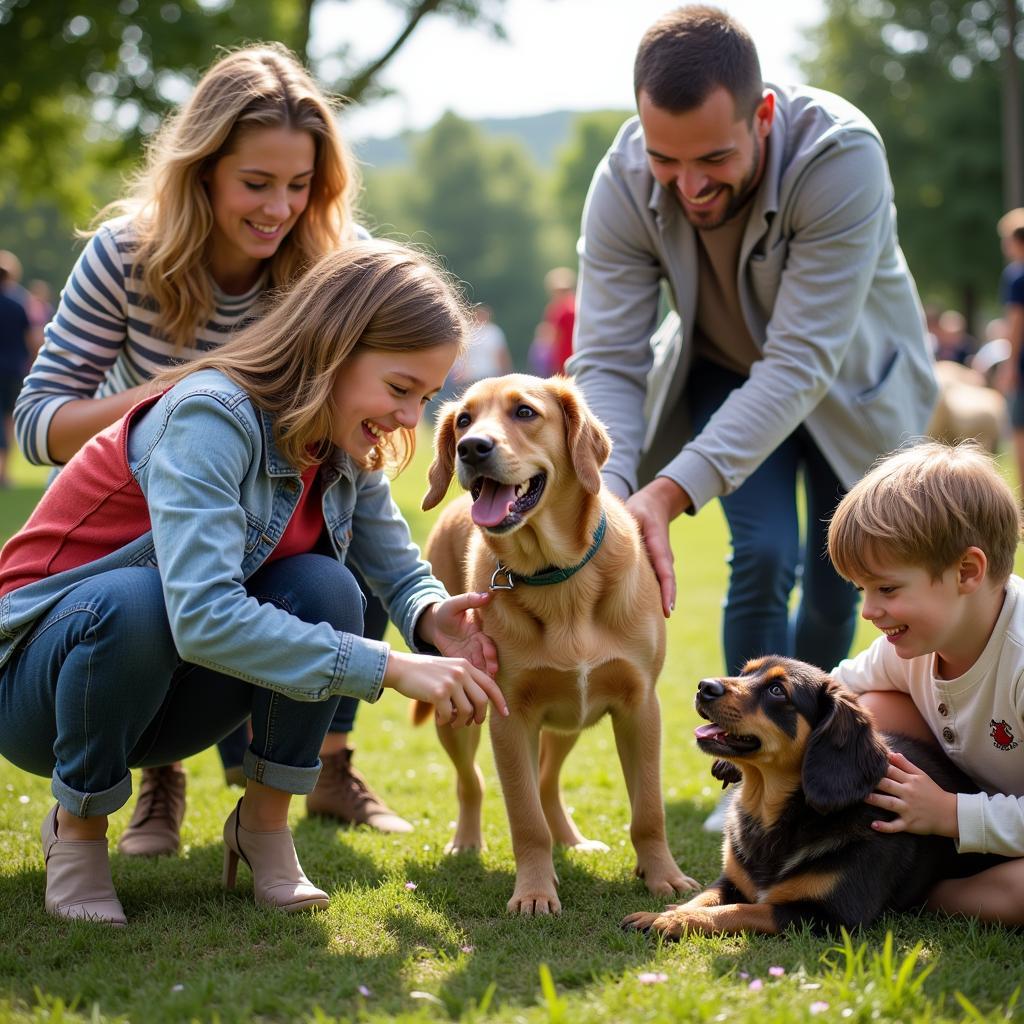 A successful adoption event at the Blacksburg Humane Society