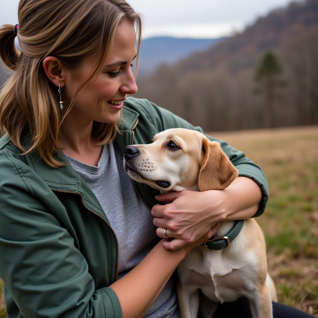 Rescue dog at the Blairsville Humane Society