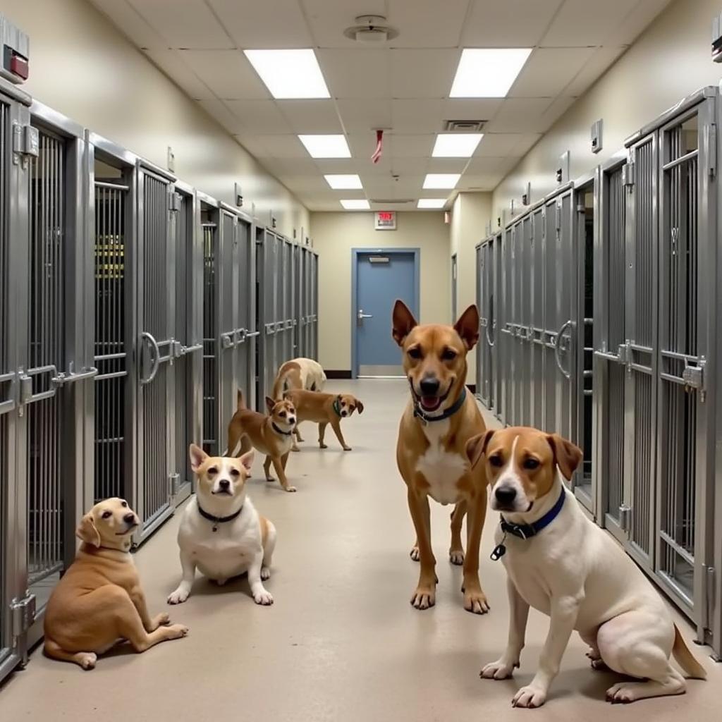 Spacious kennels at the Humane Society of Blue Ridge