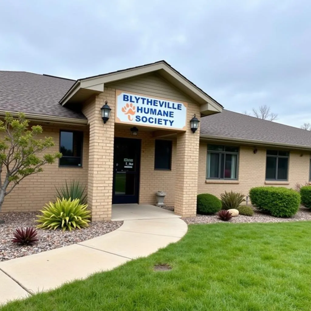 Exterior view of the Blytheville Humane Society building