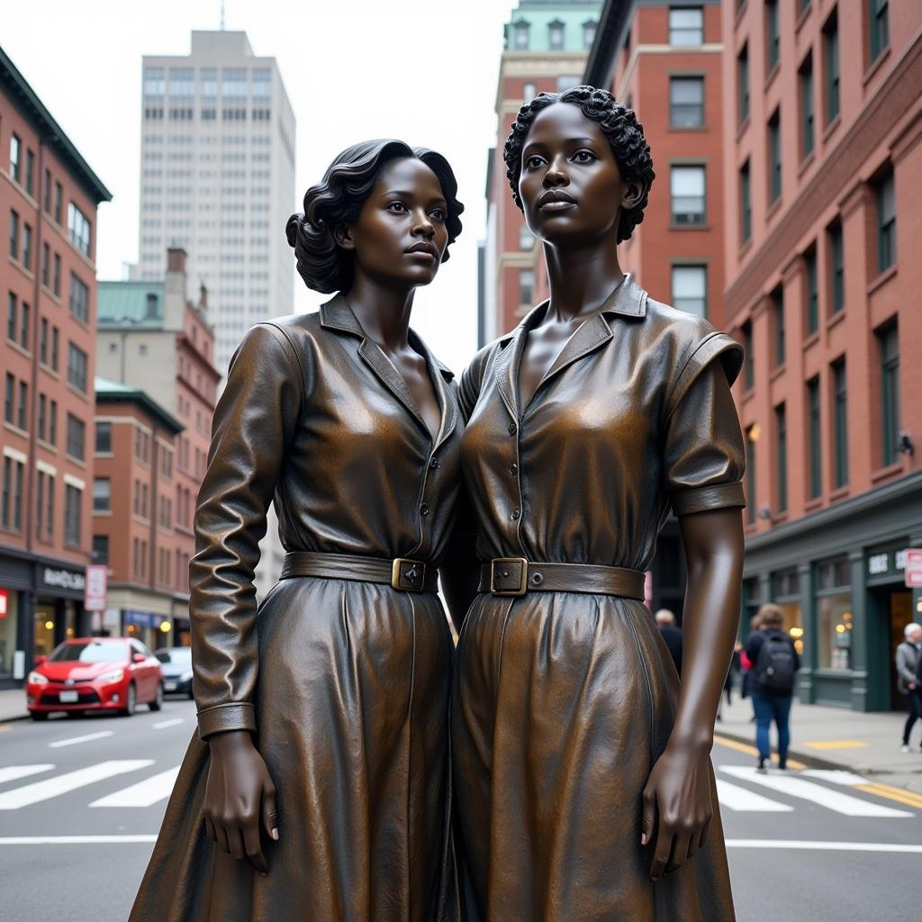 A monument commemorating the Boston Female Anti-Slavery Society