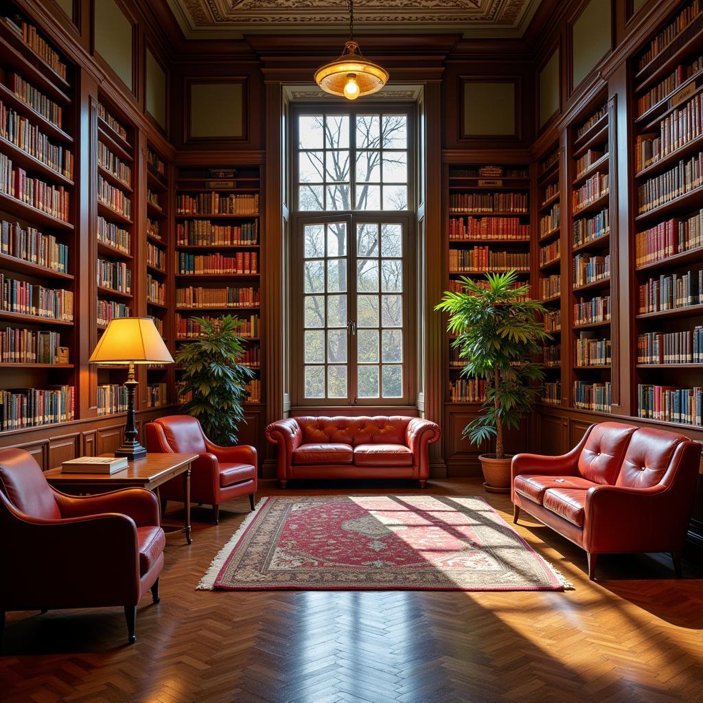 Interior view of the Boston University Society of Fellows library