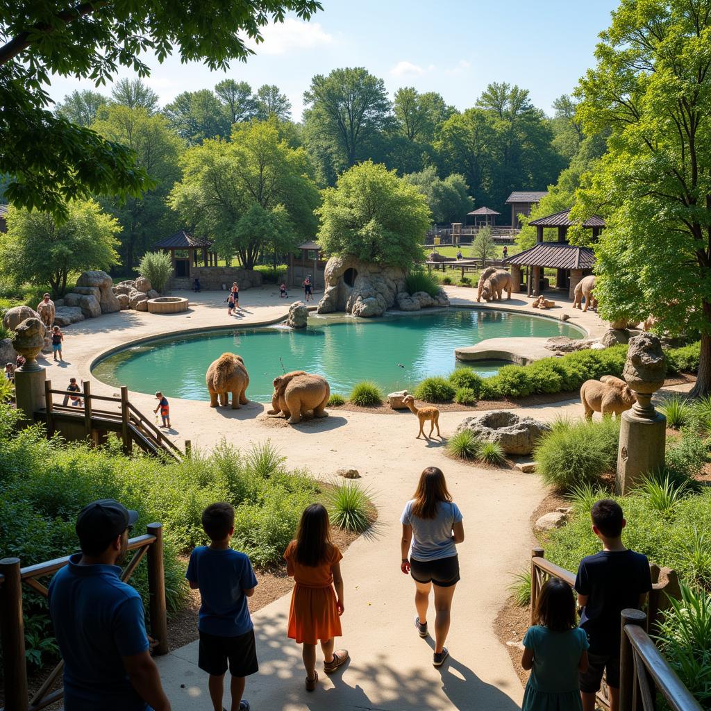 Modern, spacious animal habitat at Brookfield Zoo