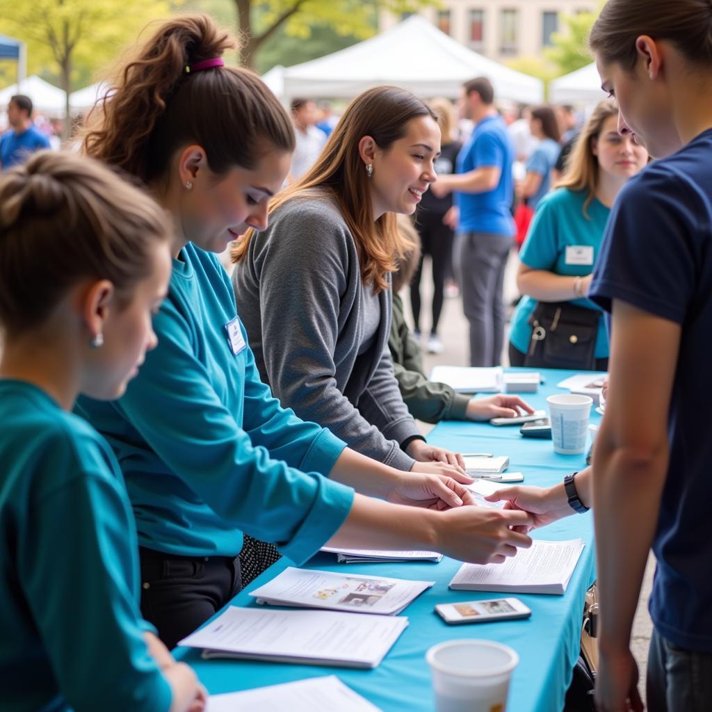 Capital Medical Society volunteers at a community health fair