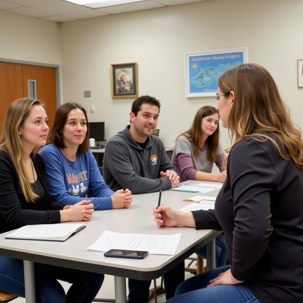 Volunteer training session at the Carteret County Humane Society