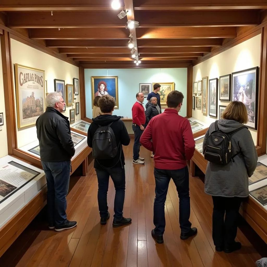 Visitors exploring the Cashiers Historical Society exhibits