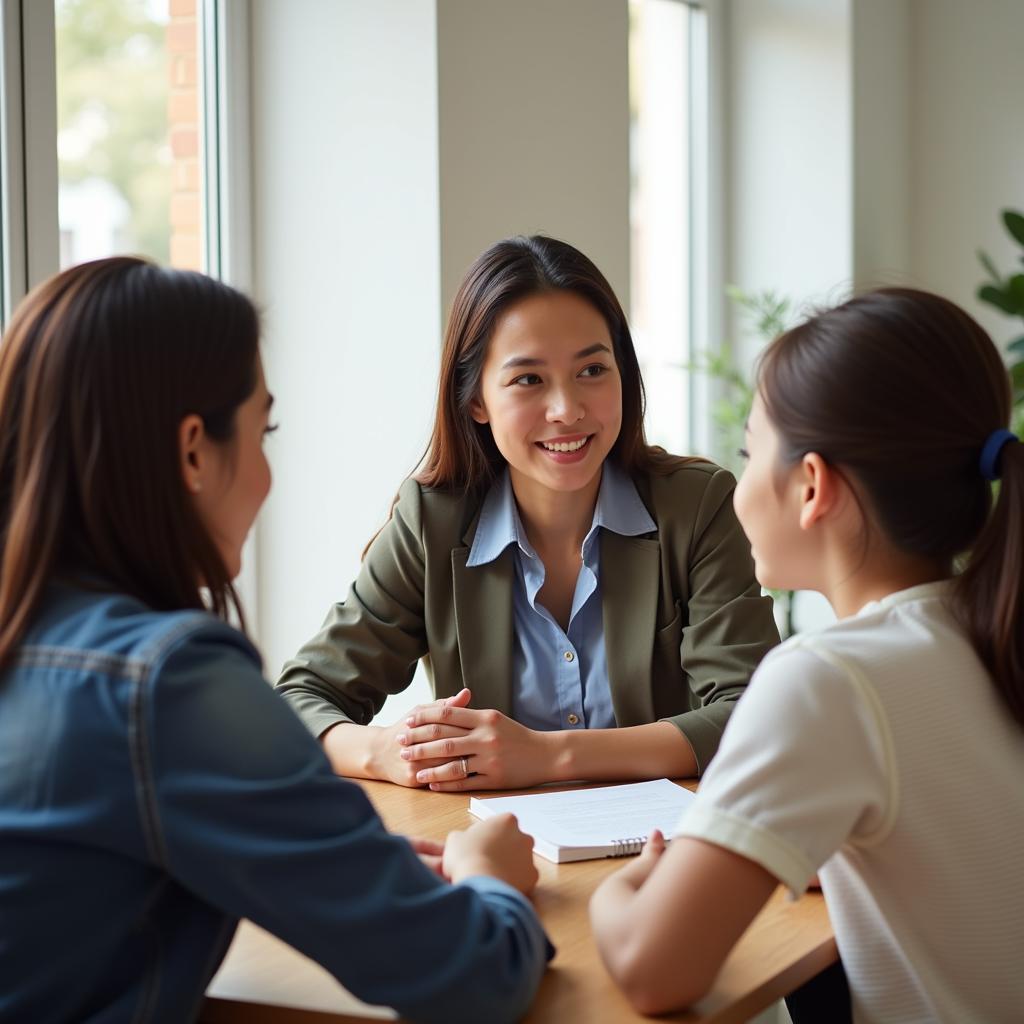 Social Worker Meeting with a Family