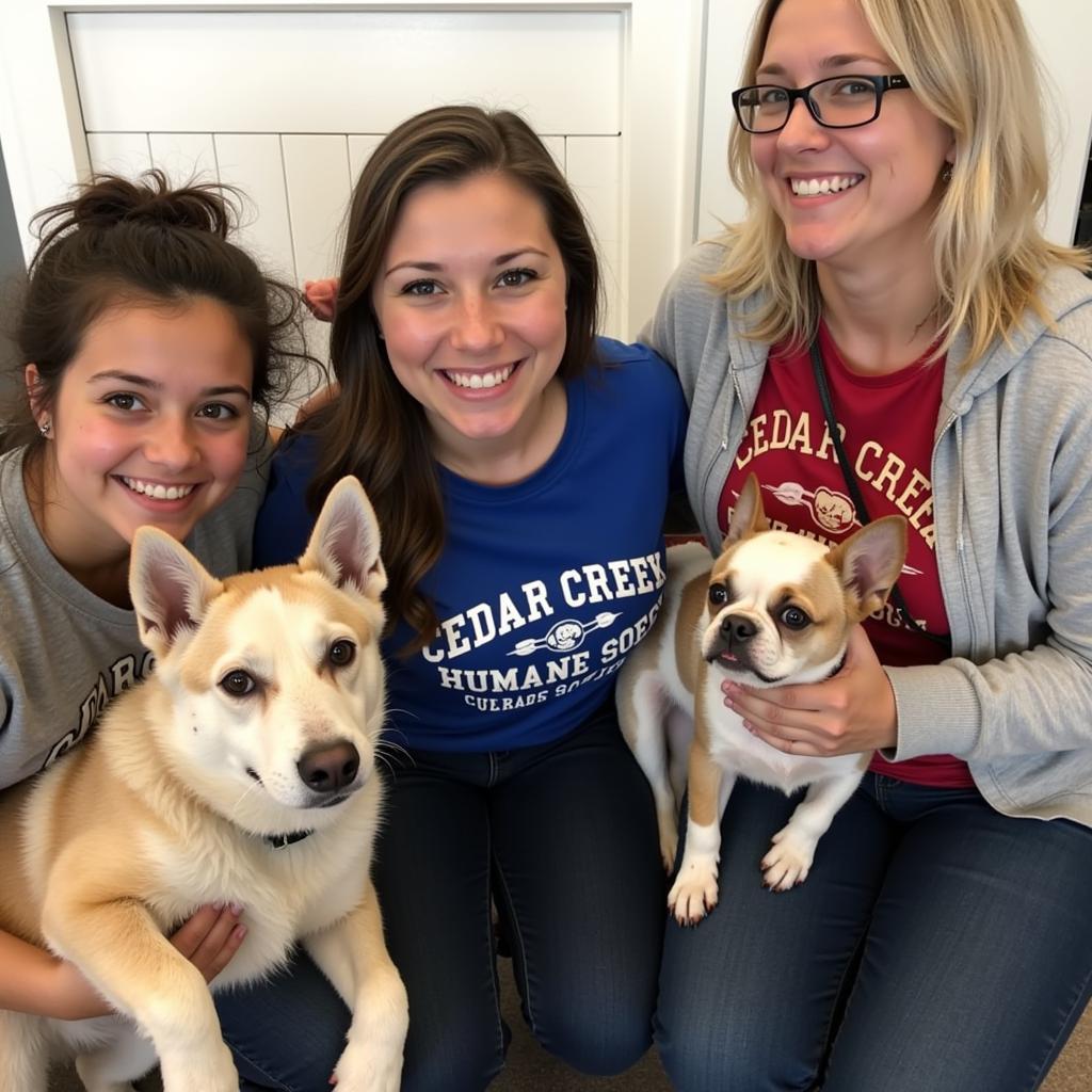 Volunteers at Cedar Creek Humane Society