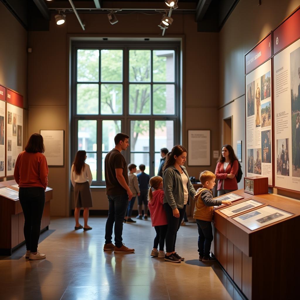 Interactive exhibit inside the Cedar Falls Historical Society