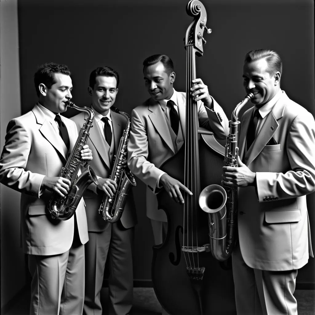 Black and white photo of early jazz musicians in Central Florida