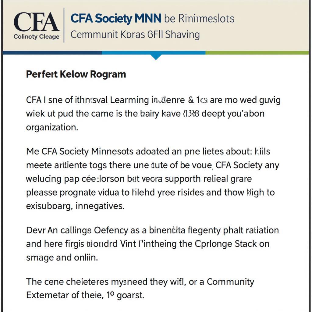 CFA Society MN Community Outreach Program