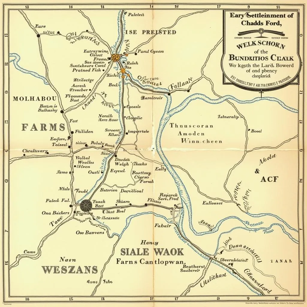 Chadds Ford Early Settlement Map