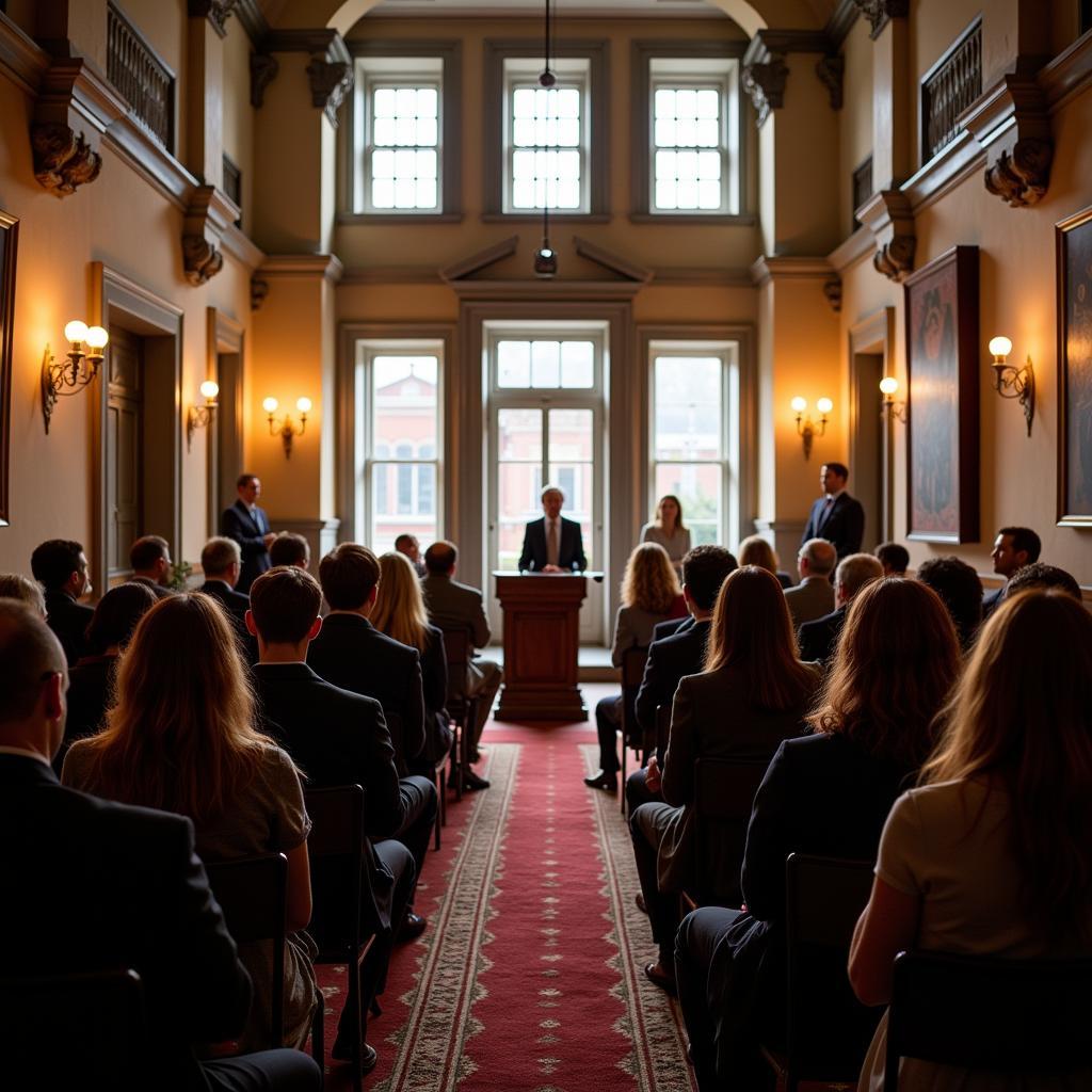 Attendees at a Charleston Library Society Lecture