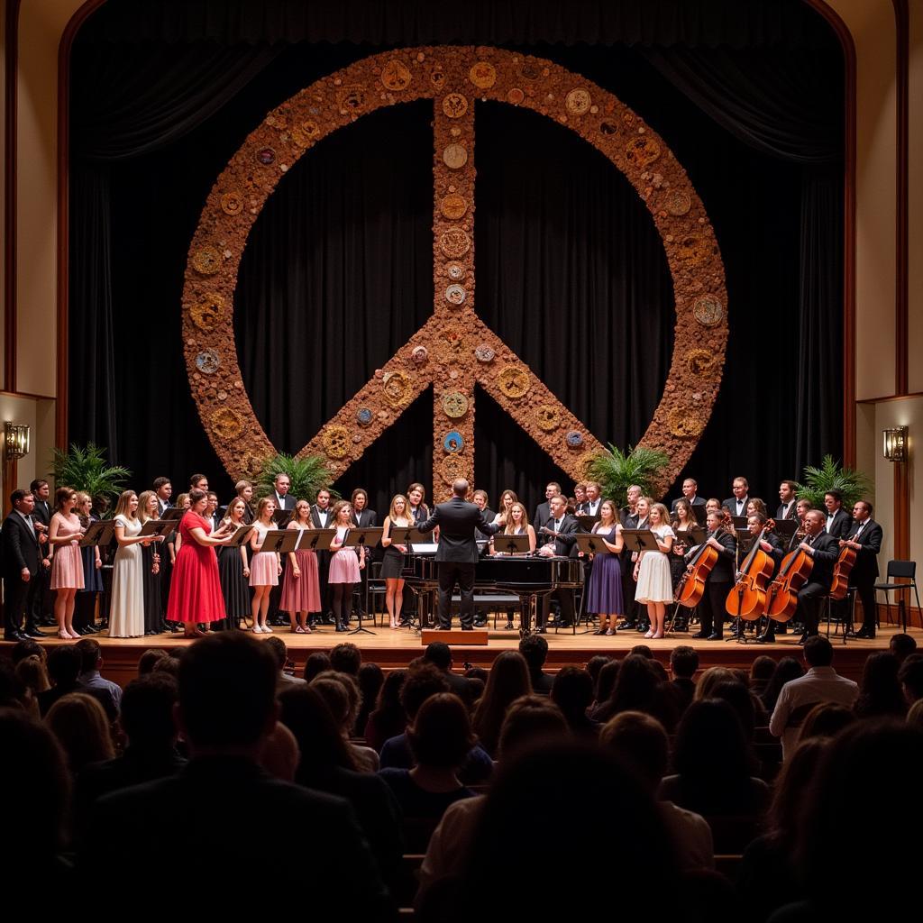 Charlottesville Oratorio Society performing at a peace concert