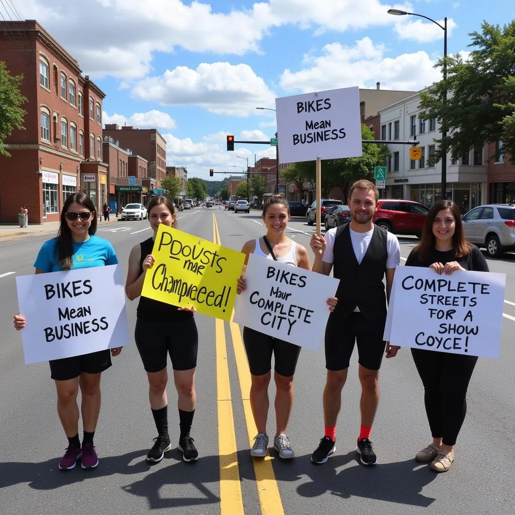 Chattanooga Urbanist Society Members Advocating for Bike Lanes