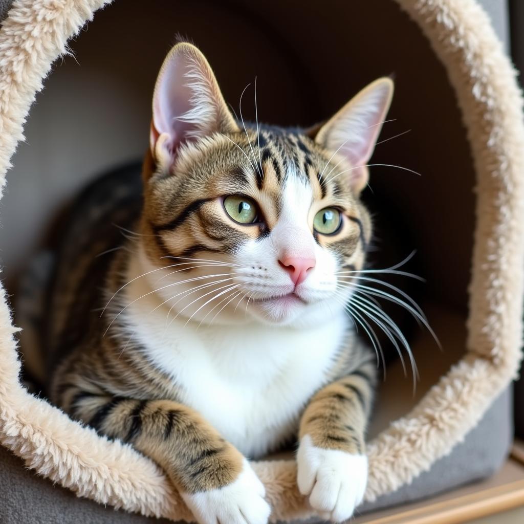 Cat awaiting adoption at the Chautauqua County Humane Society