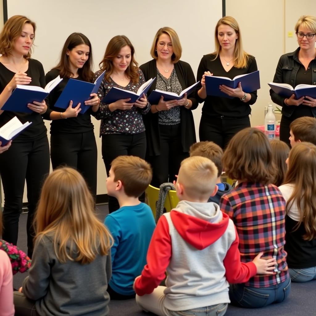 Chesapeake Choral Arts Society members leading a community workshop