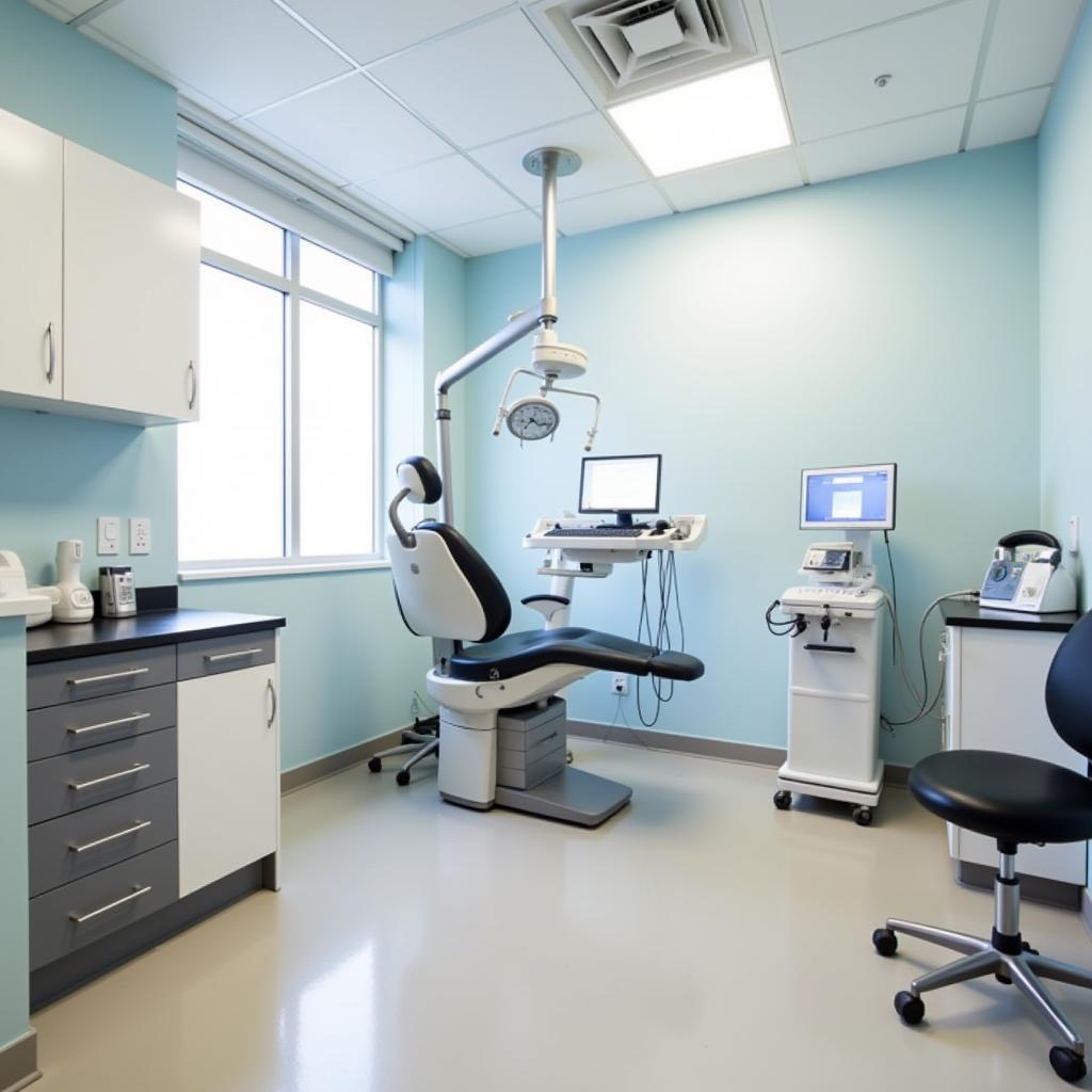 Well-equipped examination room at the Chesapeake Humane Society Clinic