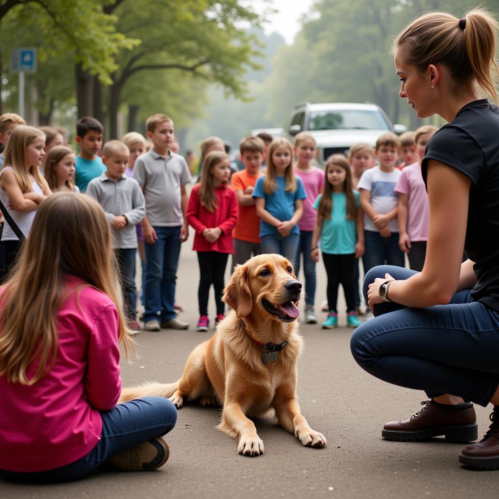 Children Learning about Dog Training