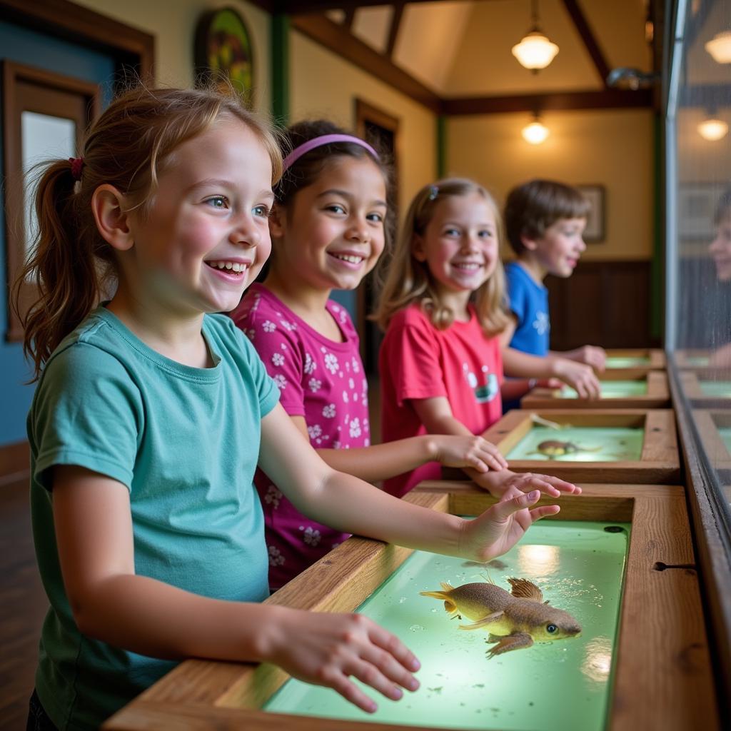 Children engaging in a hands-on activity at the Pittsburgh Zoo's education center