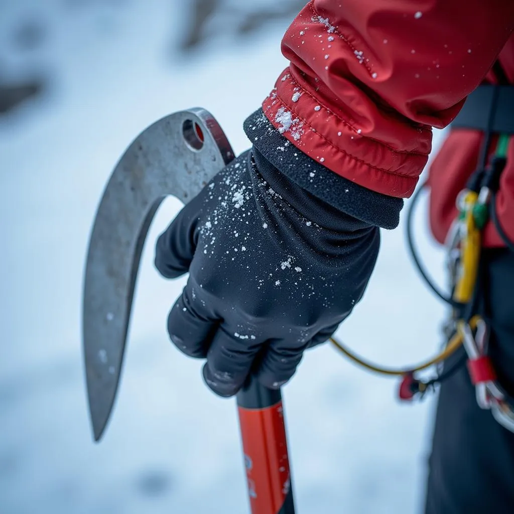 Climber with Ice Axe