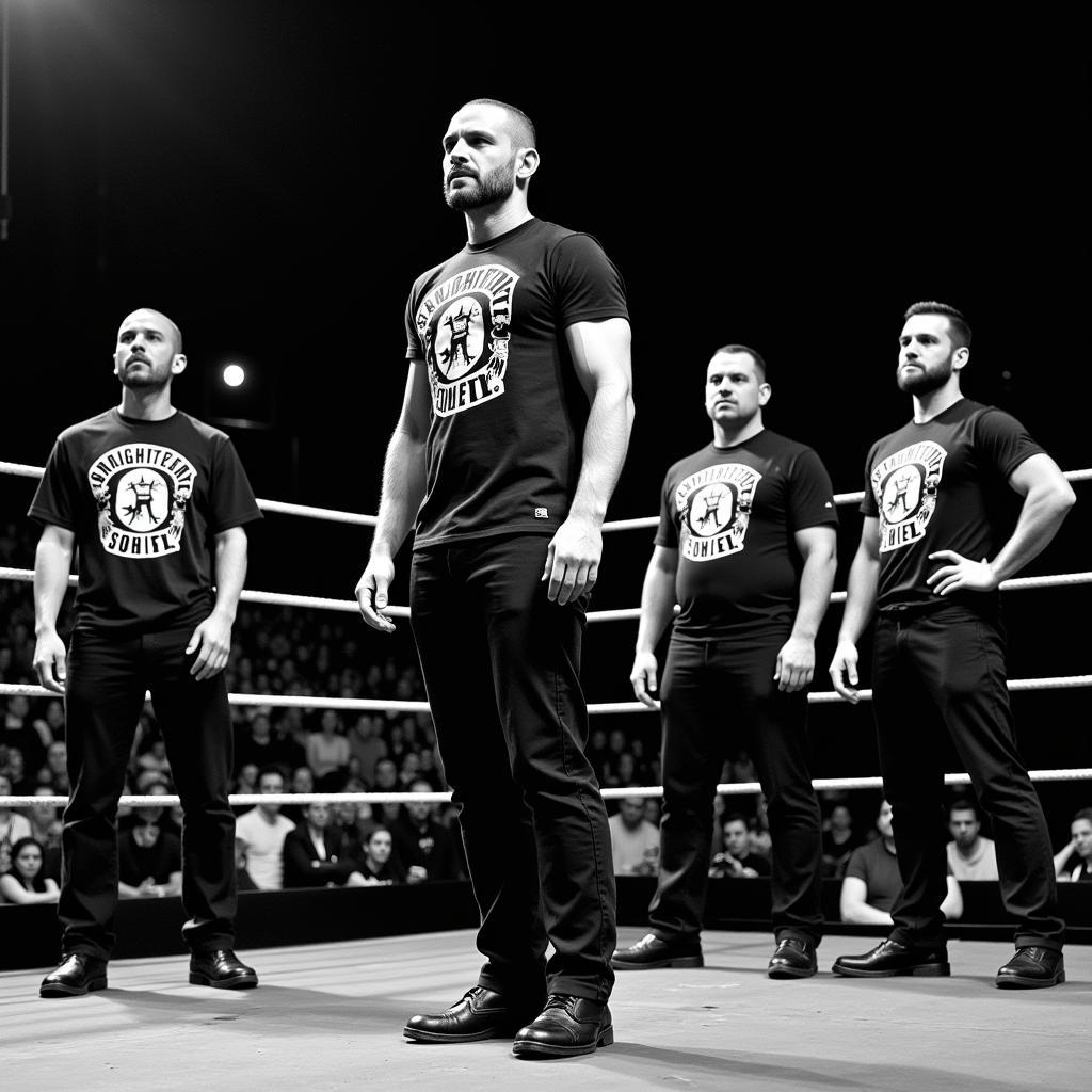 CM Punk with the Straight Edge Society in WWE