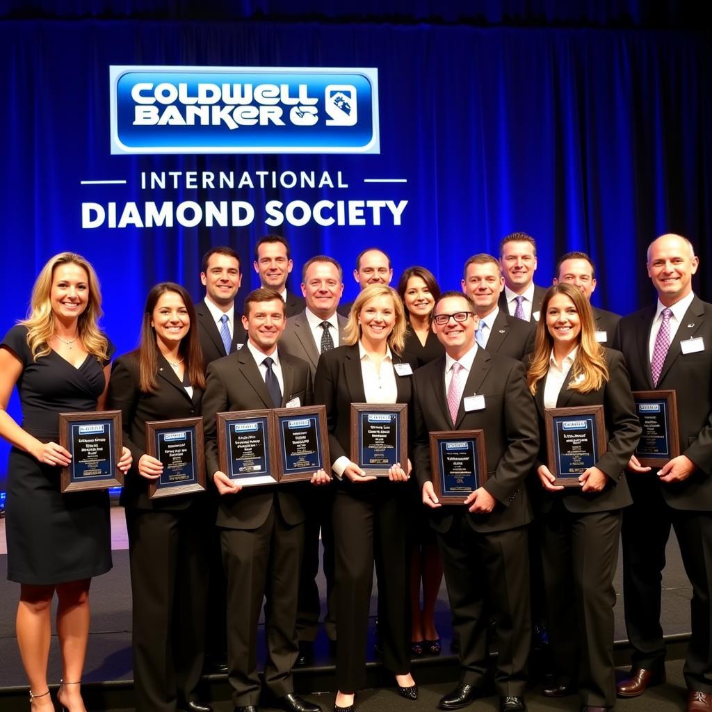 Real estate agents receiving Coldwell Banker Diamond Society awards