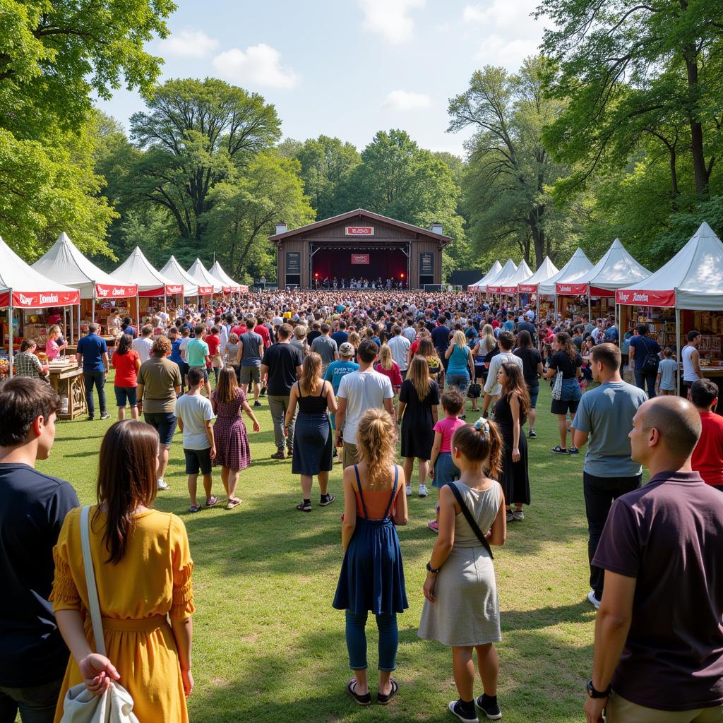 People participating in a community event