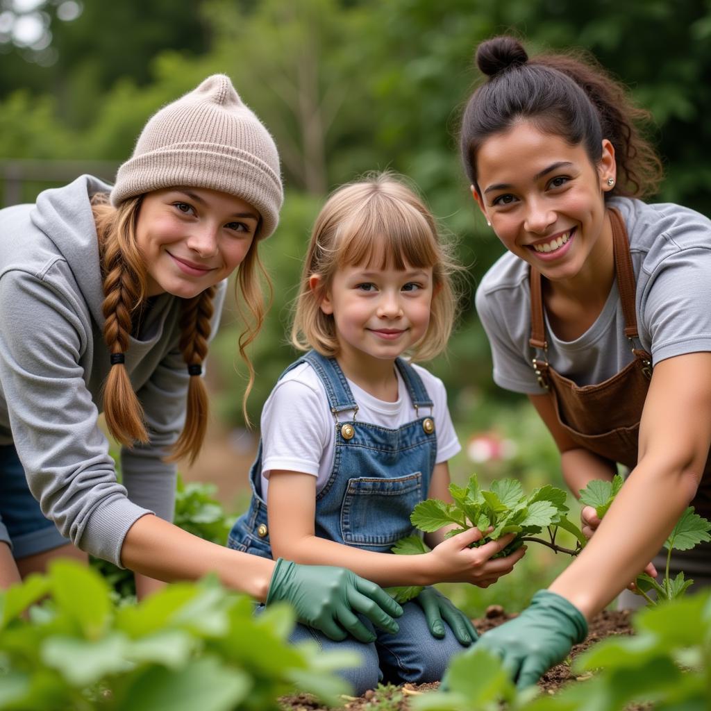 Community garden volunteers