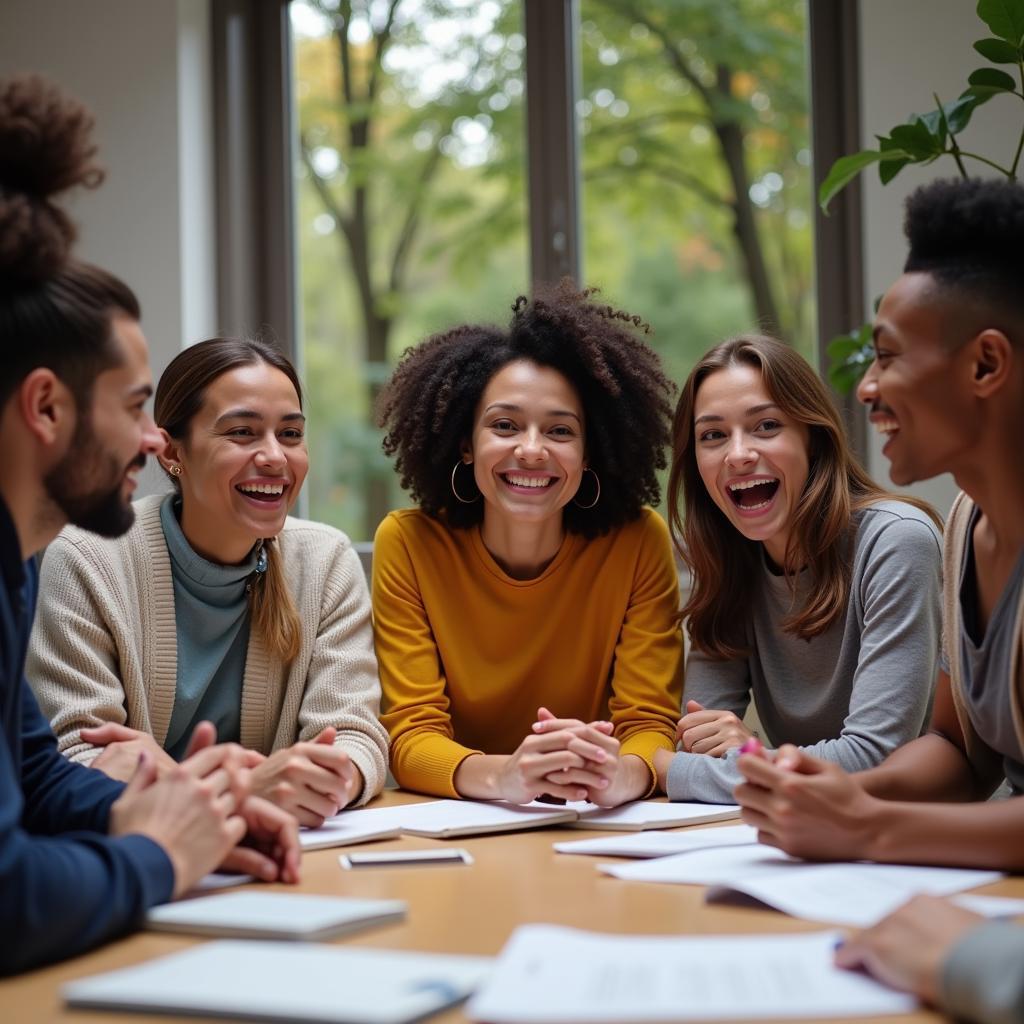 Diverse group of community leaders meeting