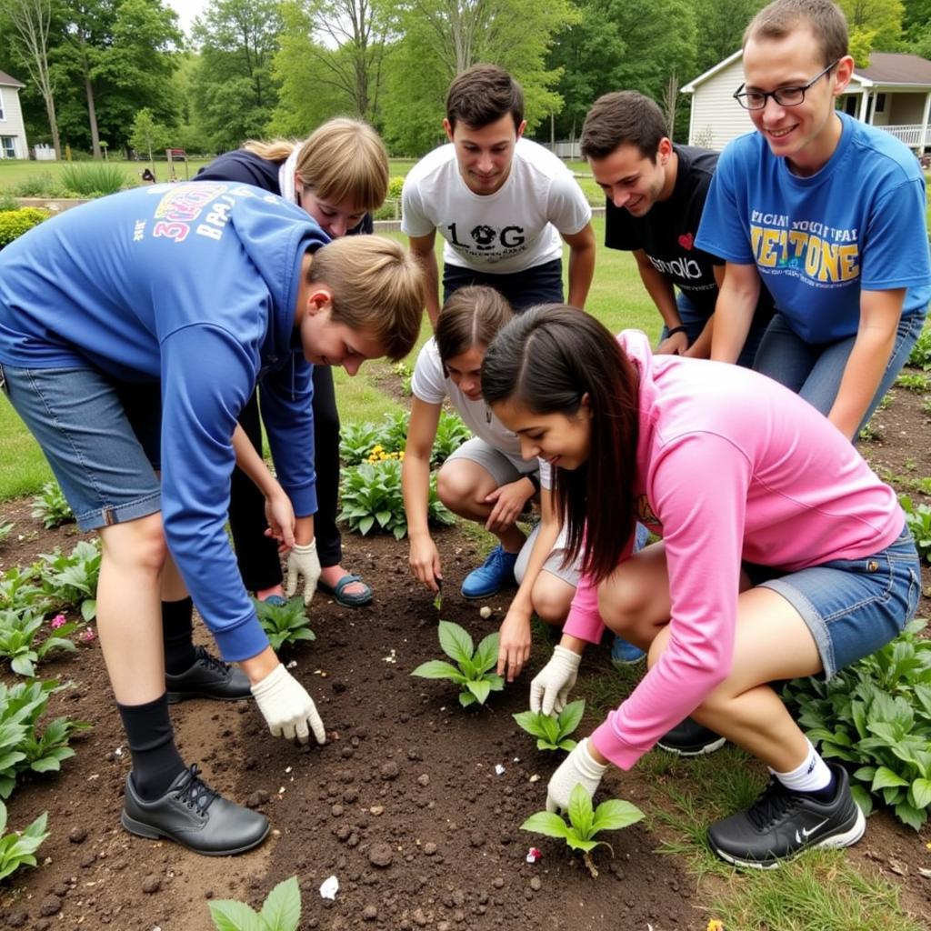 Compass Rose Society Members Volunteering