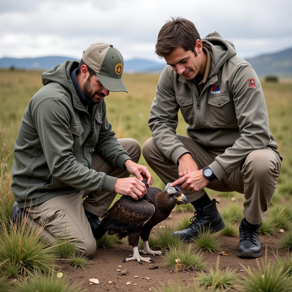 Condor Conservationists at Work in the Field