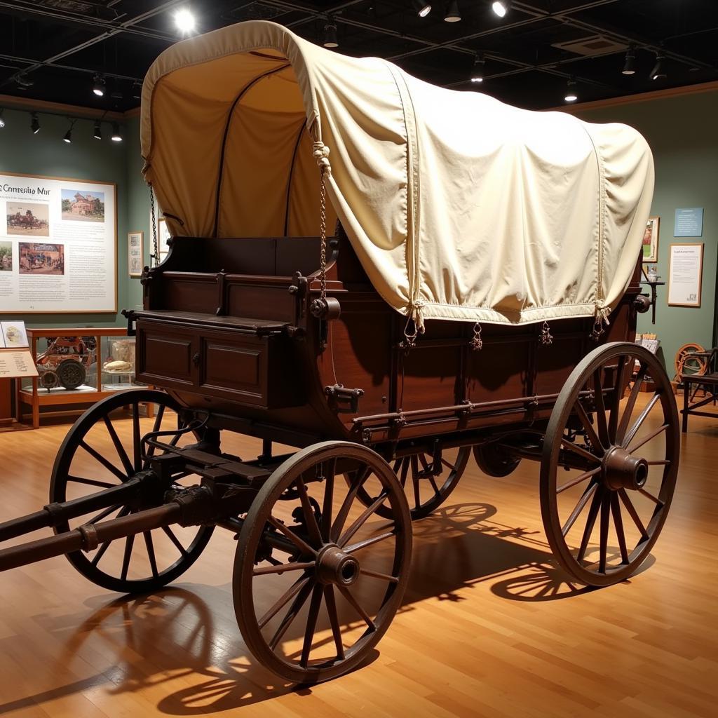 Conestoga wagon on display