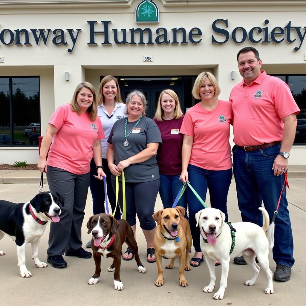 Volunteers at the Conway Humane Society