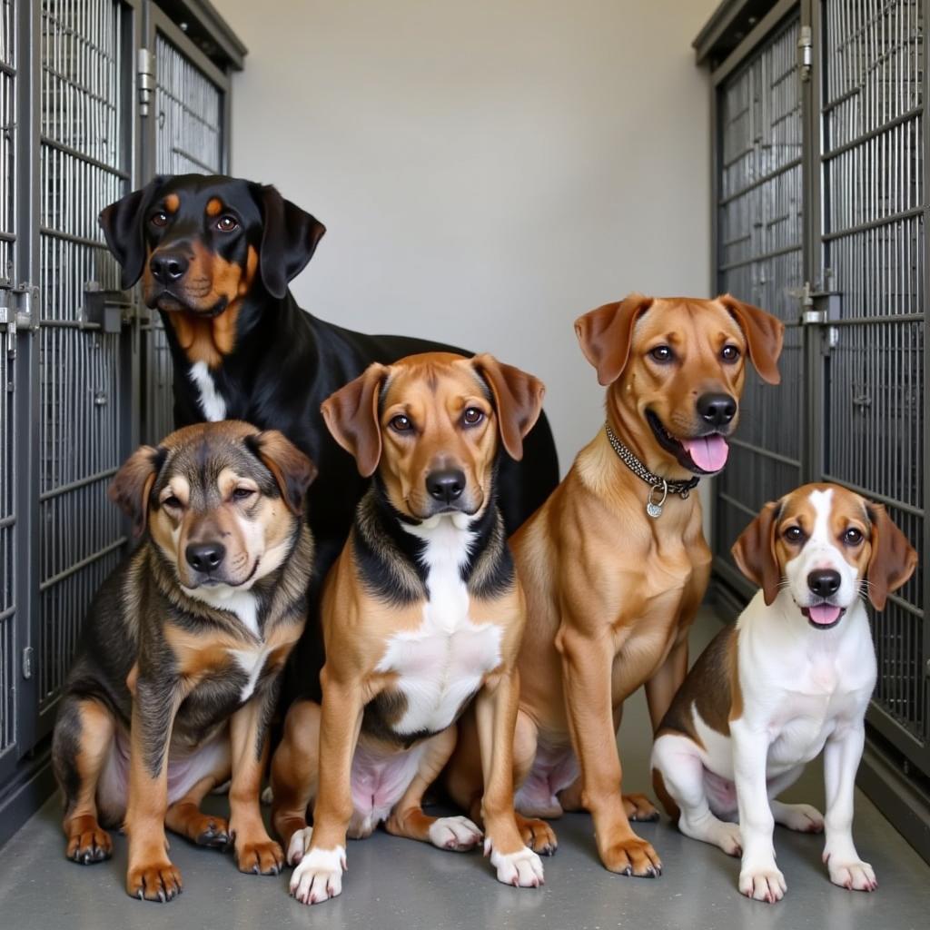 Dogs awaiting adoption at Coulee Region Humane Society