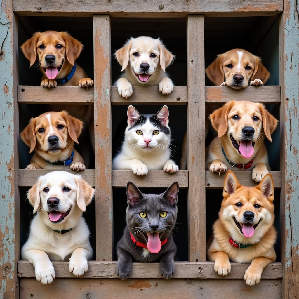 Dogs and cats awaiting adoption at the Cranberry Humane Society