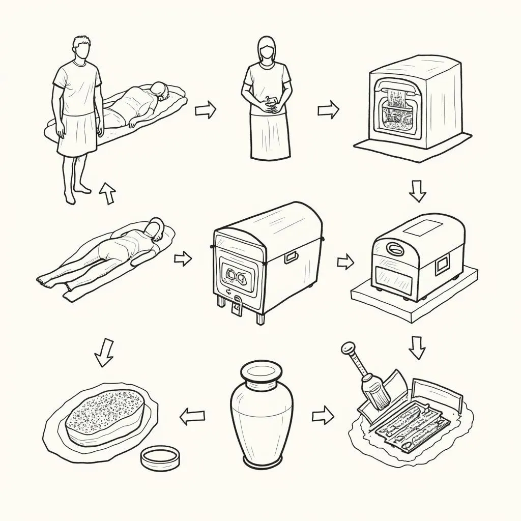 Illustration of the Cremation Process