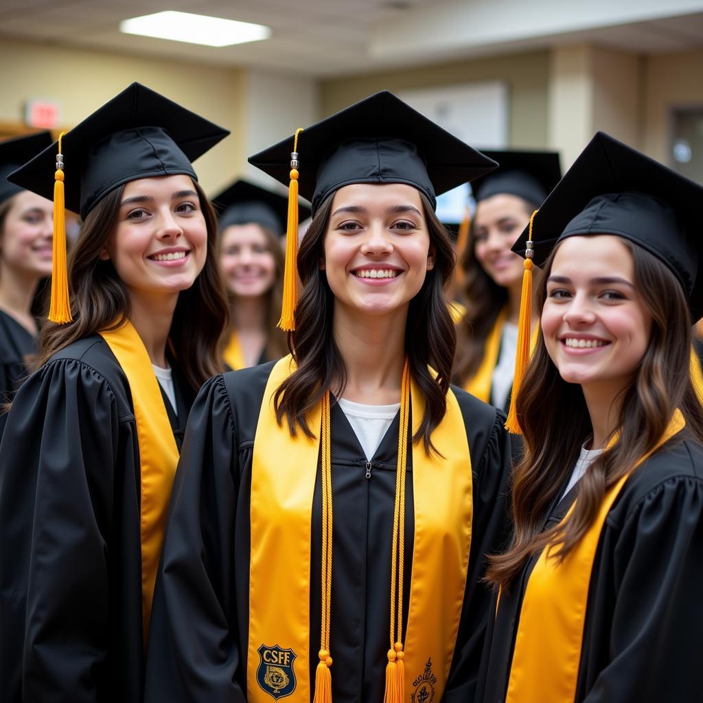 CSF Honor Society members at graduation