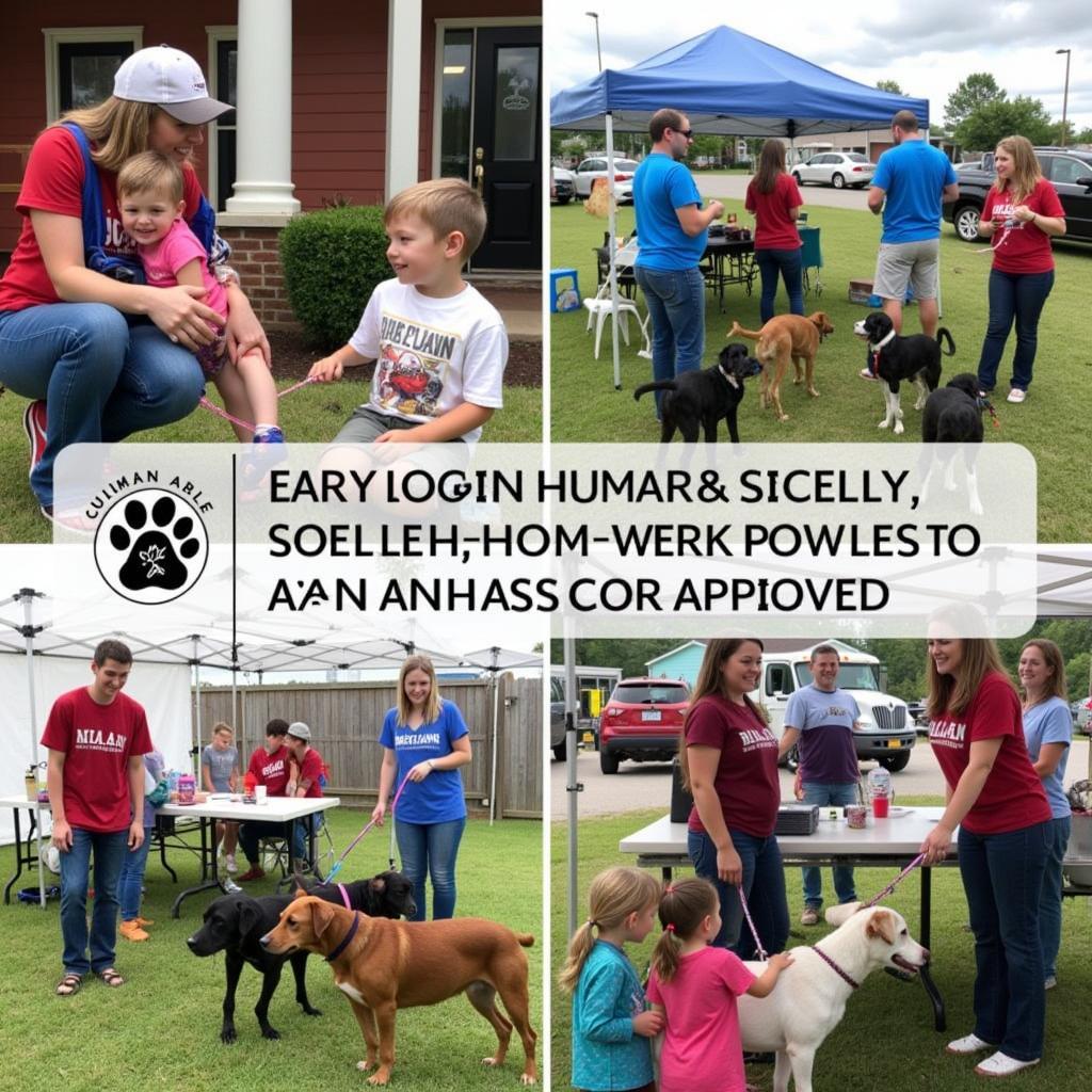 Families gather at a Cullman Humane Society event to learn about animal welfare and responsible pet ownership.