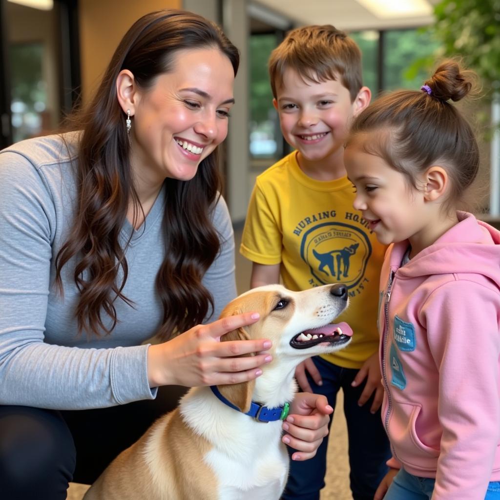 Children participating in a humane education program at the Cullman Humane Society