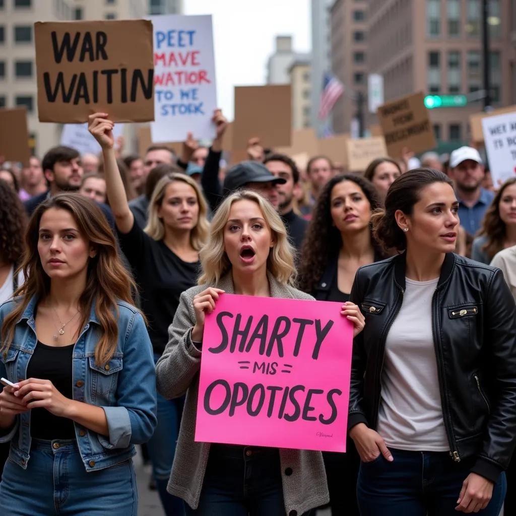 A group of people protesting for equality