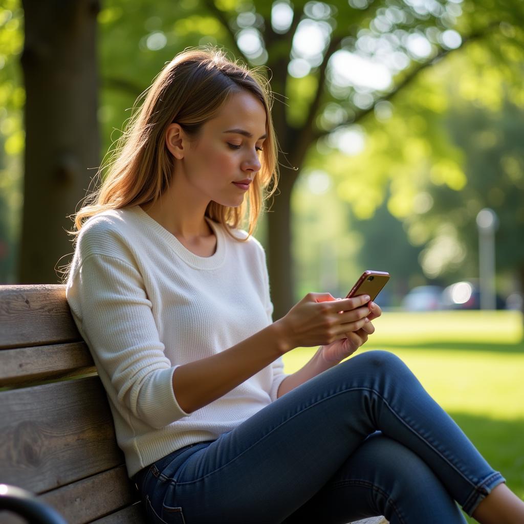 Woman reading daily devotional