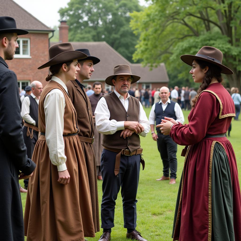 Attendees enjoying a historical reenactment at the Dauphin County Historical Society