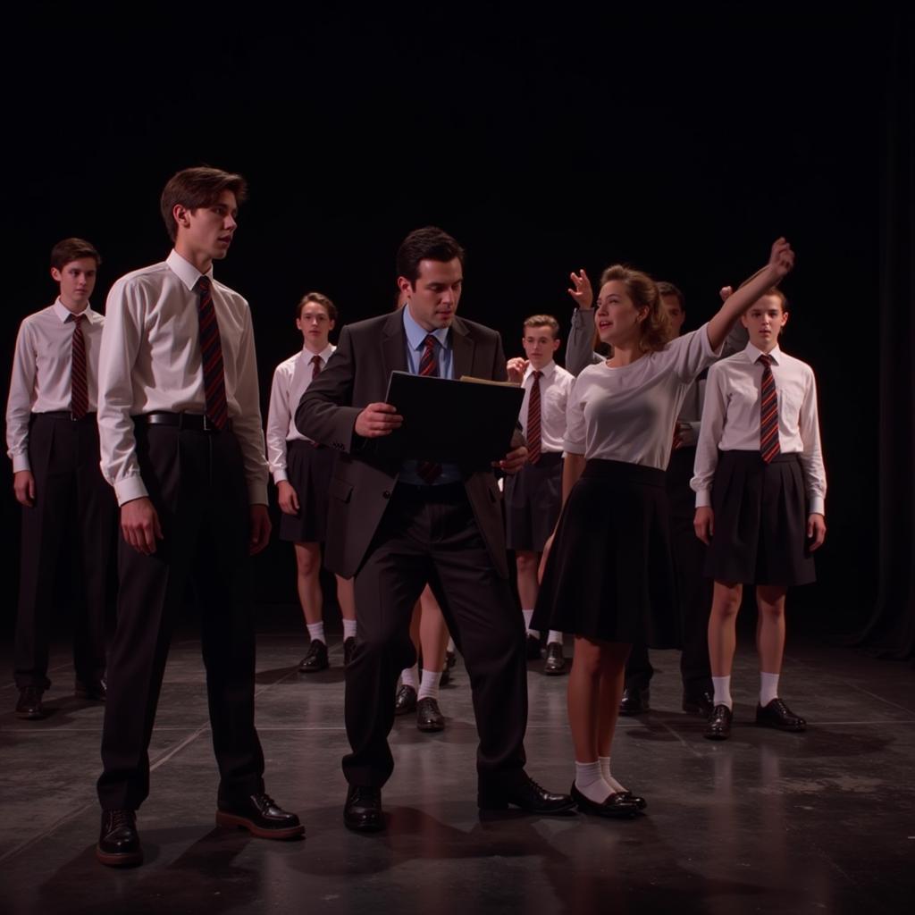 A captivating scene from the Dead Poets Society play, showcasing the energy and emotion of the performance