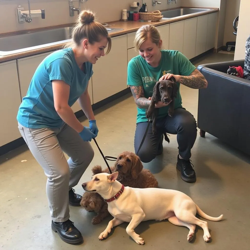 Volunteers Working at the Defiance Ohio Humane Society