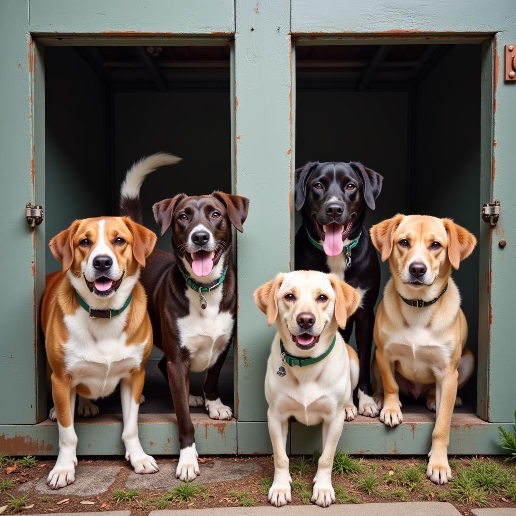 Dogs awaiting adoption at the Deltona Humane Society