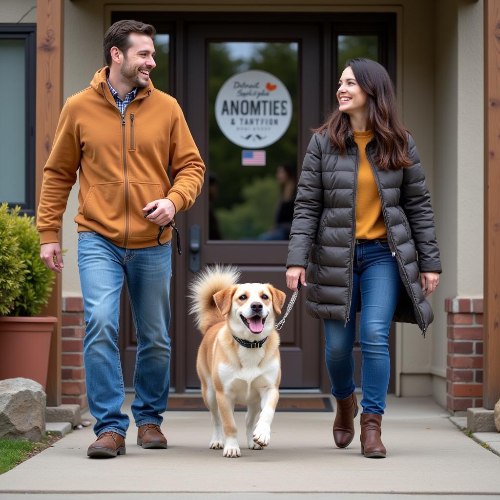 Happy Family with Newly Adopted Dog from Detroit Lakes Humane Society