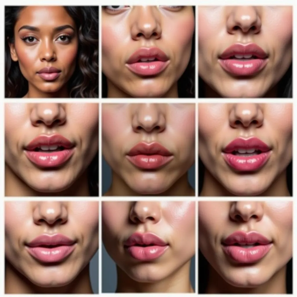 Diverse group of people showcasing their unique lip shapes