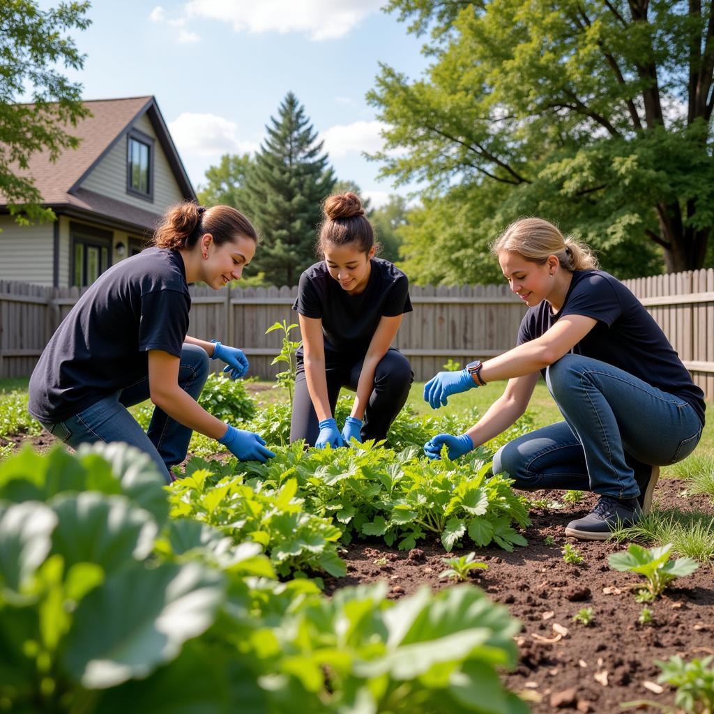 Dish Society Team Volunteering in the Local Community